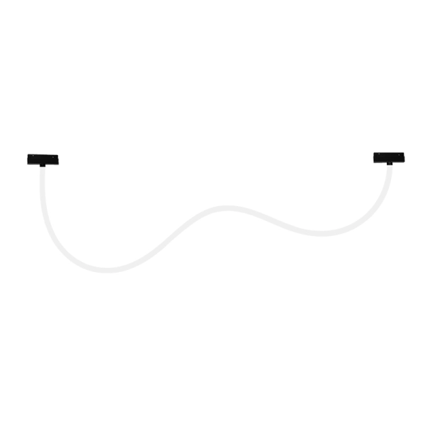 MATTE BLACK MAGNETIC NEON LUMINAIRE 48V DC 40W 4000K 3100LM 360 fi22*2000mm - ACA