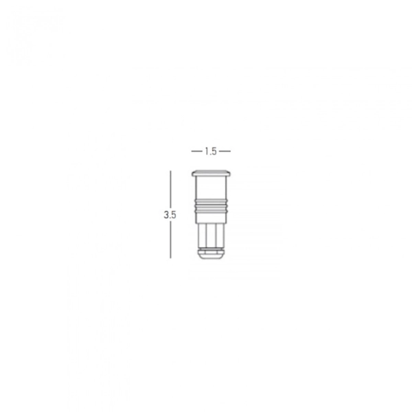 E364 UGRADNA PODNA SVETILJKA 0.2W 3000K 23LM IP68 SREBRNA - ZAMBELIS