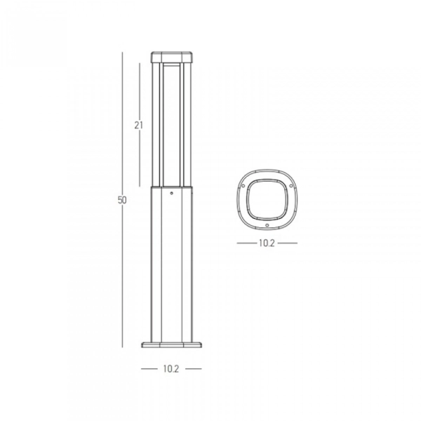 E355 PODNA SVETILJKA 7W 3000K 533LM 220V IP54 ANTRACIT - ZAMBELIS
