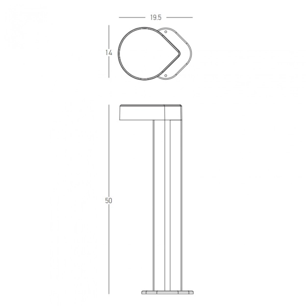 E357 PODNA SVETILJKA 13W 3000K 1035LM 220V IP65 ANTRACIT - ZAMBELIS