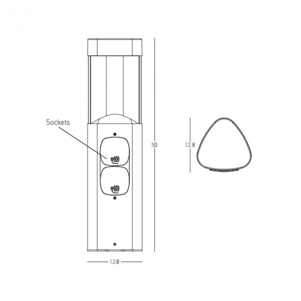 E354 PODNA SVETILJKA 7W 3000K 639LM 220V IP54 ANTRACIT - ZAMBELIS