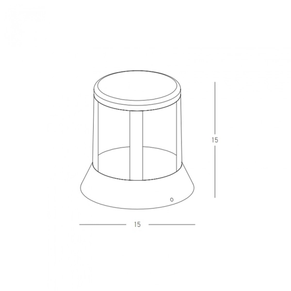 E337 PODNA LED SVETILJKA 8W 3000K 557LM 220V IP65 ANTRACIT - ZAMBELIS