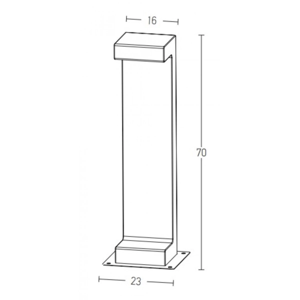 E192 PODNA SVETILJKA 8W 3000K 490LM 220V IP54 SIVA - ZAMBELIS