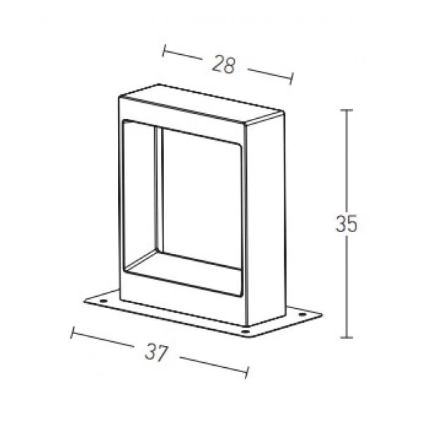 E190 PODNA LED SVETILJKA 8W 3000K 490LM 220V IP54 SIVA - ZAMBELIS