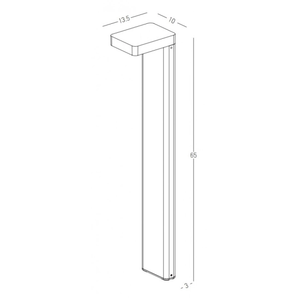 E297 PODNA LED SVETILJKA 9W 3000K 710LM 220V IP54 ANTRACIT - ZAMBELIS