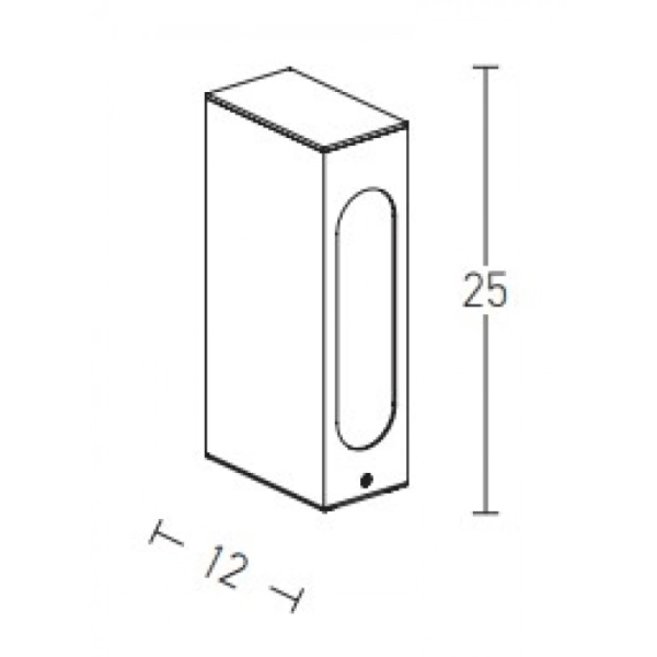 E211 PODNA LED SVETILJKA 7W 3000K 560LM 220V IP54 ANTRACIT - ZAMBELIS