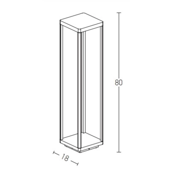 E204 PODNA SVETILJKA 9W 3000K 704LM 220V IP54 ANTRACIT - ZAMBELIS