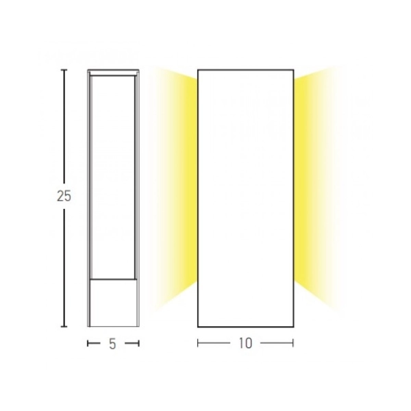 E257 PODNA LED SVETILJKA 9W 3000K 720LM 220V IP65 ANTRACIT - ZAMBELIS
