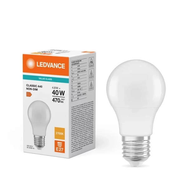 LED sijalica VALUE CL A FR 40 non-dim 5W/827   E27 - OSRAM