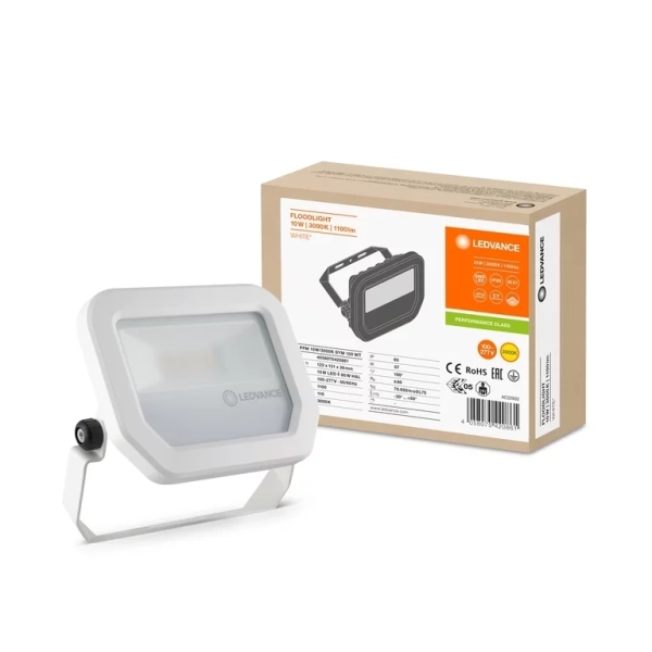 FLOODLIGHT LED    10W/3000K  IP65  beli - OSRAM  LEDVANCE