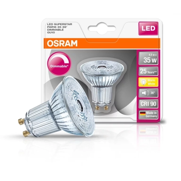 LED SIJALICA LED SUPERSTAR PAR16 36 35D DIM GU10 3.7W/927 230V - OSRAM