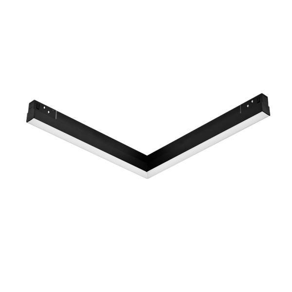 LUCCA902030B MATTE BLACK MAGNETIC 90DGRE LINEAR LIGHT 48V DC 20W 3000K 1600LM -ACA