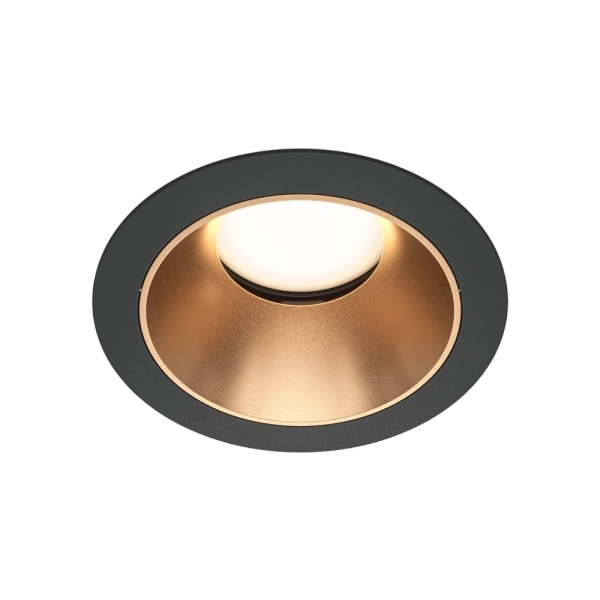 PLAFONSKA UGRADNA ROZETNA D85 1XGU10 CRNO-ZLATNA - MAYTONI