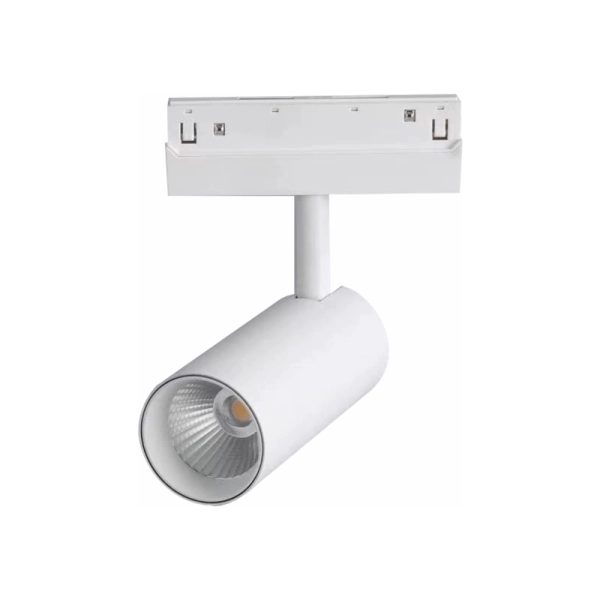 HUBE1240W MATTE WHITE MAGNETIC SPOT 48V DC 12W 4000K 800LM - ACA