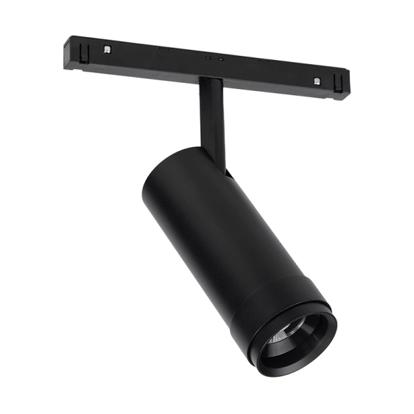 MATTE BLACK MAGNETIC ZOOMABLE SPOT 48V DC 20W 4000K 1680LM MAX. 20-50 fi58*152MM - ACA