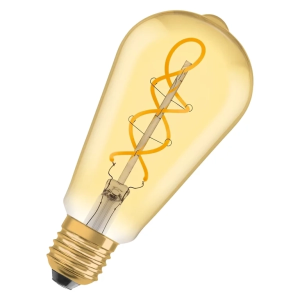 VINTAGE 1906 LED CLASSIC Edison FIL GOLD 28 non-dim 4W/820 E27 - LEDVANCE