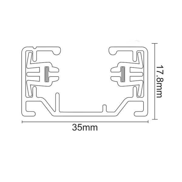 1-PHASE TRACK 2 CABLE 1 METER WHITE - ACA