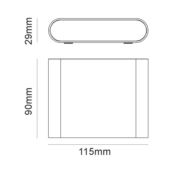 LG2631G LED SMD ZIDNA SVETILJKA 7W 3000K 310LM IP54 - ACA
