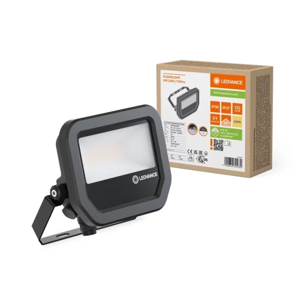 LED REFLEKTOR FLOODLIGHT 10 G4 8W/3000K SYM 100 BK 230V - LEDVANCE