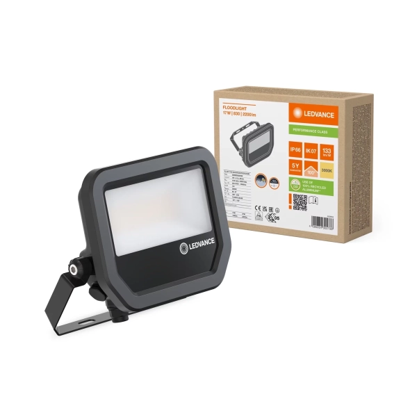 LED REFLEKTOR FLOODLIGHT 20 G4 17W/3000K SYM 100 BK 230V - LEDVANCE