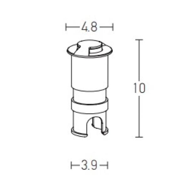 E179 UGRADNA PODNA SVETILJKA 3W 3000K 95LM IP65 CRNA - ZAMBELIS