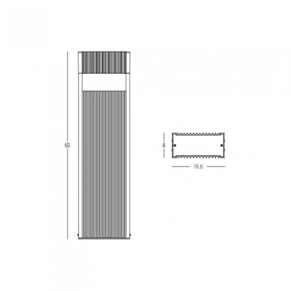 E368 PODNA SVETILJKA 30W 3000K 986LM 220V IP65 ANTRACIT - ZAMBELIS