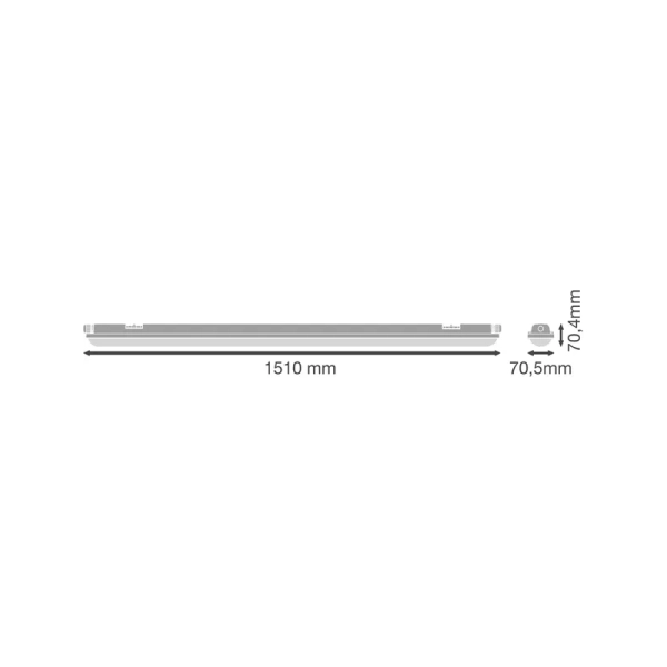 DAMPPROOF ECO HLO 1500 66W/4000K - LEDVANCE