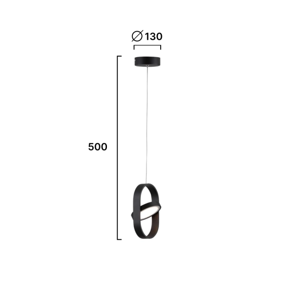 4220301 RENA CRNA VISILICA LED - VIOKEF