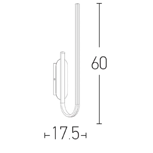 1936 ZIDNA LAMPA LED 18W/3000K 80Lm/W Dimmable SANDY BLACK - ZAMBELIS