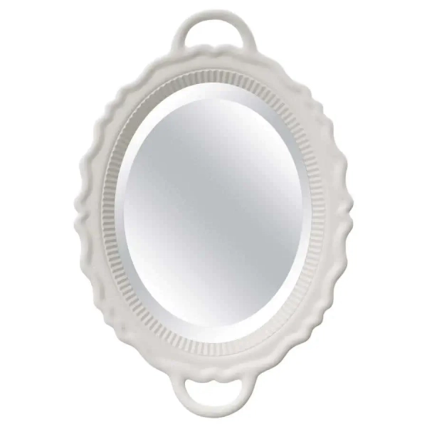 OGLEDALO ZIDNO PLATEAU 110x76.5x11cm 6kg WHITE - QEEBOO