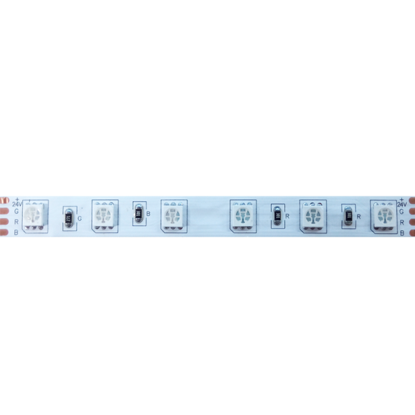 LED TRAKA RGB 14.4W 24V SMD 5050 60/M IP20 - ACA