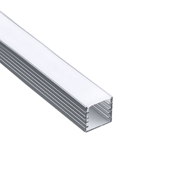 P124U DEP ALUMINUM PROFILE WITH OPAL COVER 2m/pc 14.5X14.5 elox - ACA