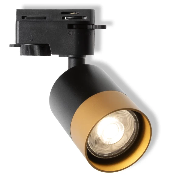TRACK 1-PH SPOT LUXE SINSKA SVETILJKA GU10 CRNA SA ZLATNIM PRSTENOM - OSRAM