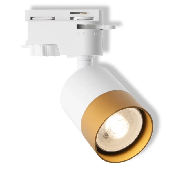 TRACK 1-PH SPOT LUXE SINSKA SVETILJKA GU10 BELA SA ZLATNIM PRSTENOM - OSRAM