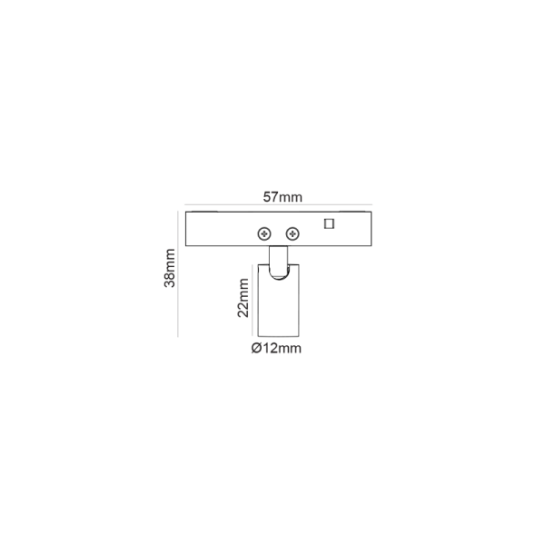 THUBE140B MINI BLACK MAGNETIC SPOT 24V DC 1W 4000K 85LM 24 RA90 5 YRS ?12*22(38)?? - ACA
