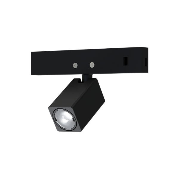 MINI BLACK MAGNETIC SPOT 24V DC 1W 3000K 80LM 24D RA90 5YRS 12x12x22MM - ACA