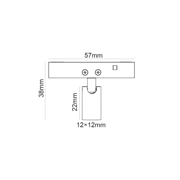 MINI BLACK MAGNETIC SPOT 24V DC 1W 3000K 80LM 24D RA90 5YRS 12x12x22MM - ACA
