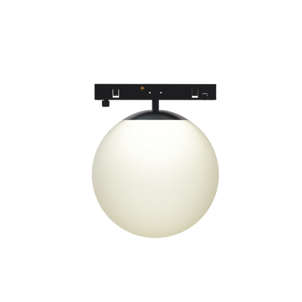 MINI BLACK MAGNETIC LUMINAIRE 24V DC 7W 3000K 650LM 230D RA90 5 YRS 100MM OPAL GLASS - ACA