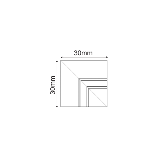 VERTIKALNI UGAONI KONEKTOR 90 ZA MINI TRIMLESS MAGN CRNI - ACA