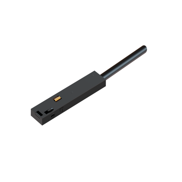 TMF2MB BLACK ELECTRICAL FEEDER FOR MINI MAGNETIC TRACK 24V DC WITH 2M WIRE - ACA