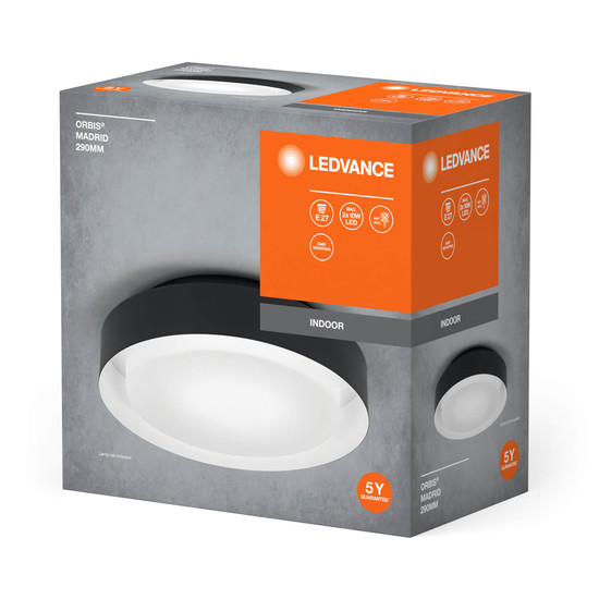 ORBIS MADRID 290MM 2XE27 BK- LEDVANCE