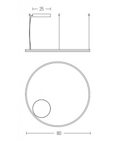 20262 LUSTER PRSTEN 55W 3000K FI80  - ZAMBELIS