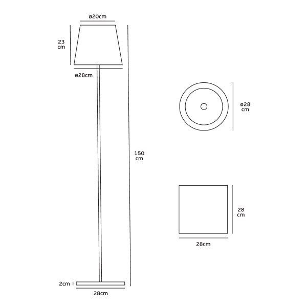 VK/03209/W/W PODNA SVETILJKA 10W 3000K NA BATERIJE IP54 BELA - VK