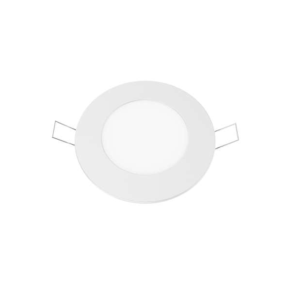 LED SLIM PANEL WHITE ROUND REC. 6W 6500K 500Lm fi119 230V AC - ACA