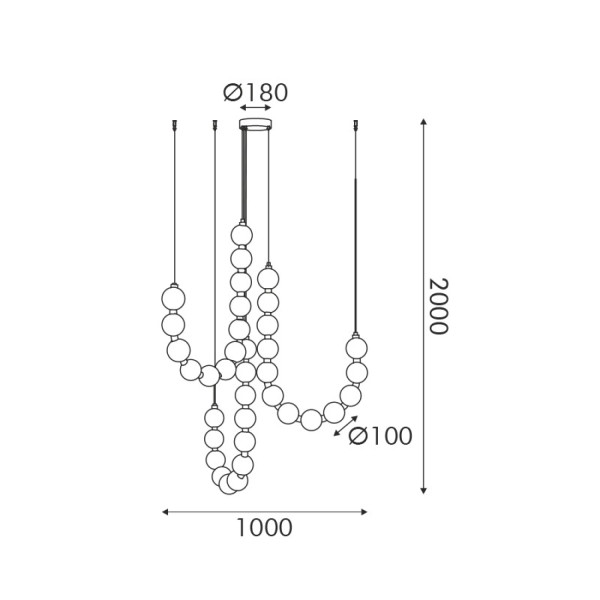 HM238LEDP36 LOLLY SATIN BRASS 54W 3000K - ACA