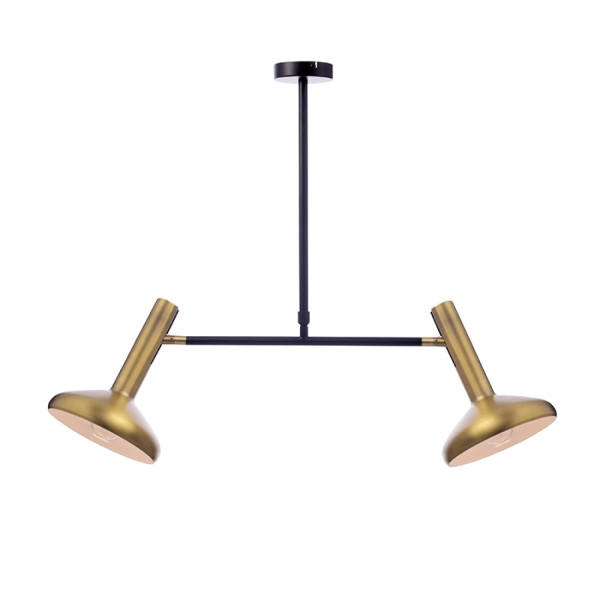 NETTO PENDANT LIGHTING 2?E27 BLACK+ BRASS 69?20X?92CM SHERLOCK - ACA