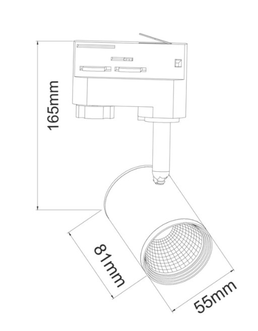 TRACK SPOT ZUNO 7W 3000K 4WIRES 24 700LM 230V Ra80 - ACA