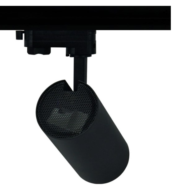 SOLINE2740B4 LED TRACK LUMINAIRE 27W/4000K 3-PHASE 36 3150LM SAND BLACK - ACA