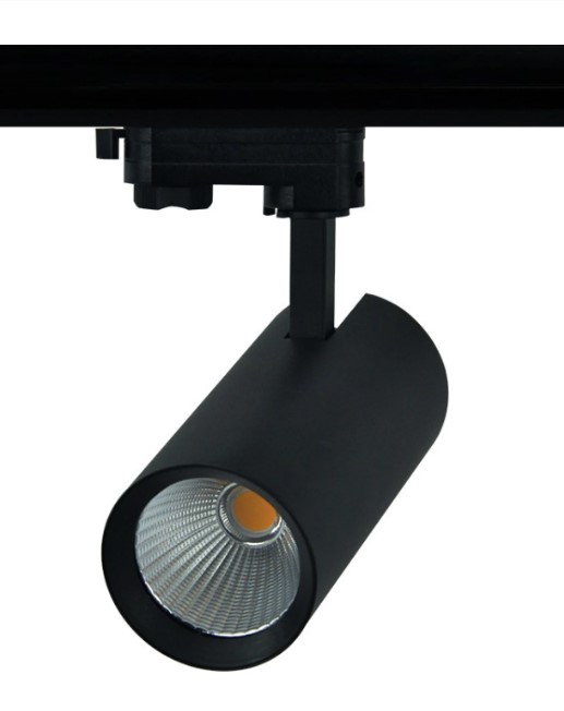 SOLINE2740B4 LED TRACK LUMINAIRE 27W/4000K 3-PHASE 36 3150LM SAND BLACK - ACA