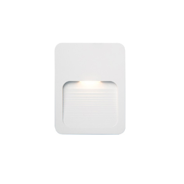E187 ZIDNA LAMPA ZA STEPENISTE 1.5W 3000K  IP65 BELA - ZAMBELIS